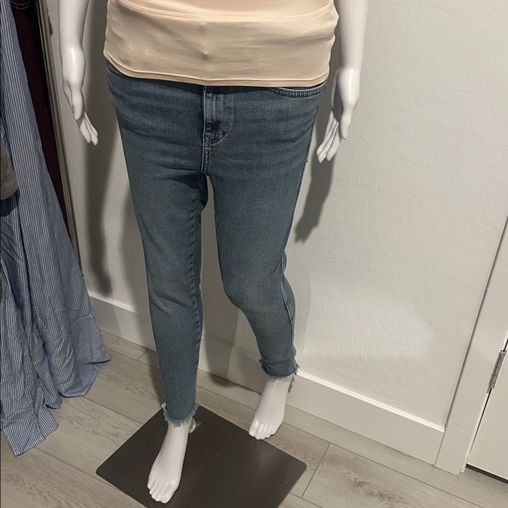 We The Free Blue Skinny Jeans with Classic Indigo Wash - Picture 2 of 6